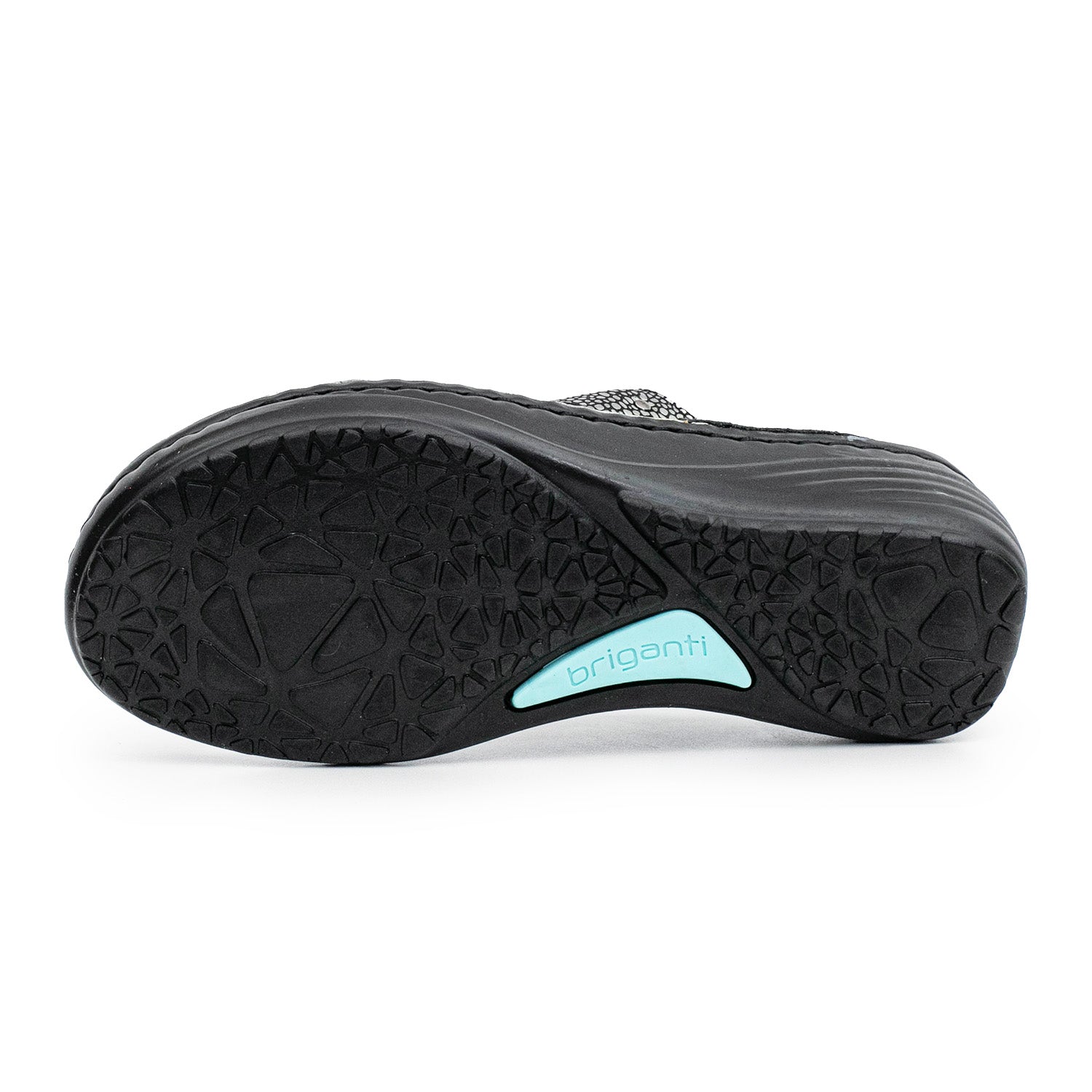 CHINELA OLIA NEGRA Y PLATA